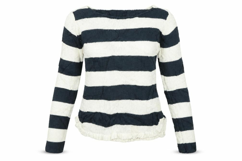 VILA Womens Multicoloured Striped  Pullover Jumper Size M