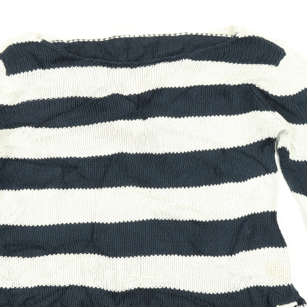 VILA Womens Multicoloured Striped  Pullover Jumper Size M