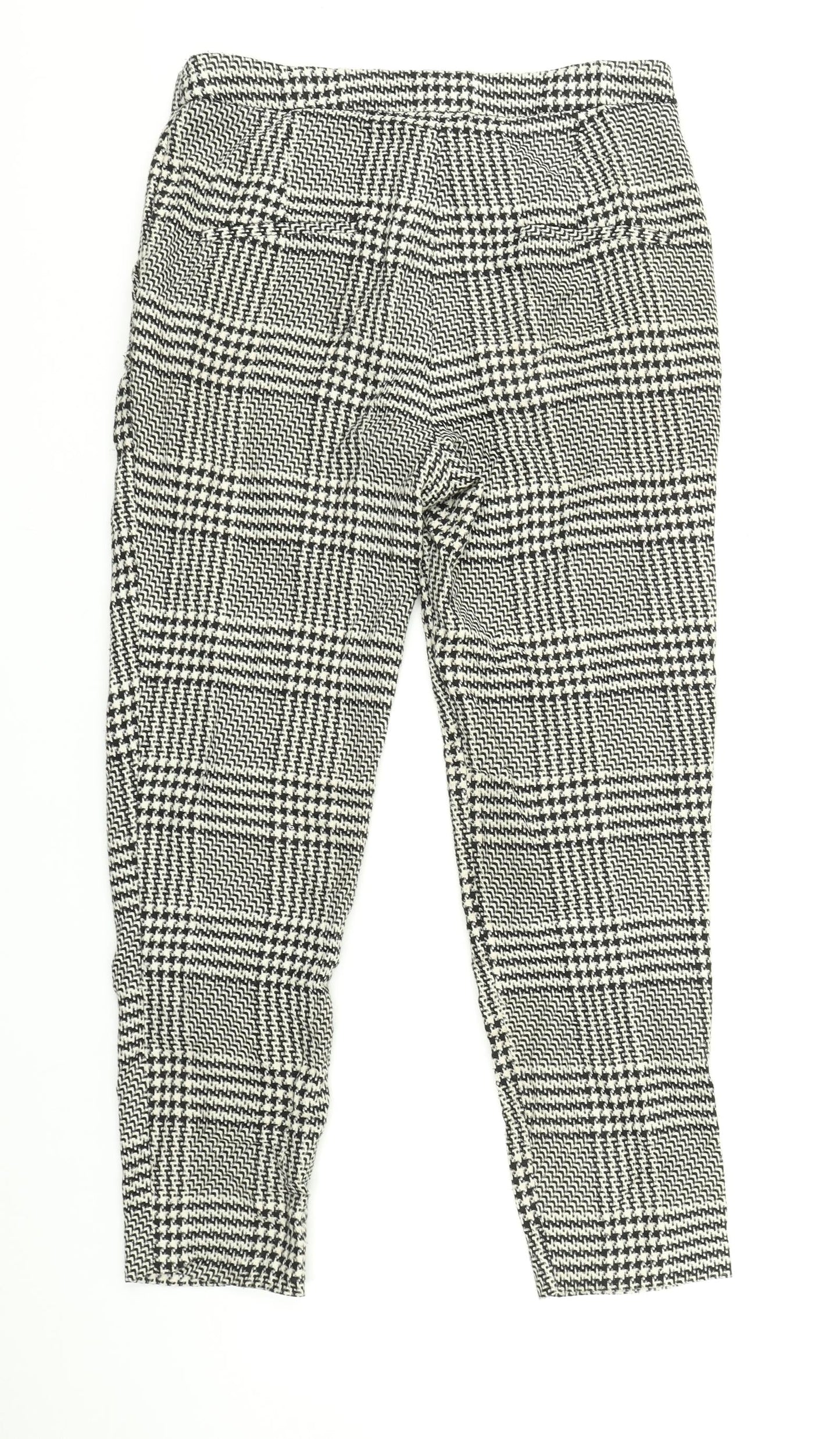 H&M Womens Multicoloured Check  Trousers  Size 10 L25 in