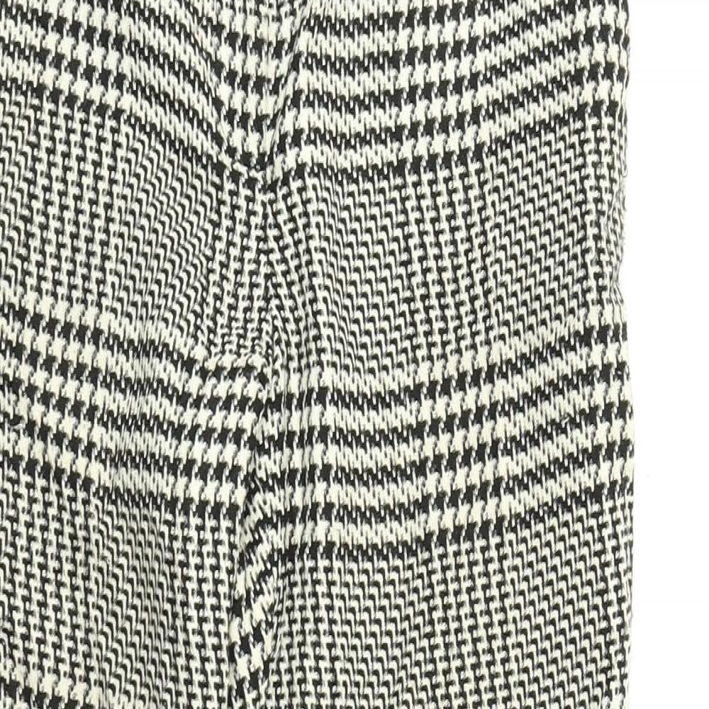 H&M Womens Multicoloured Check  Trousers  Size 10 L25 in