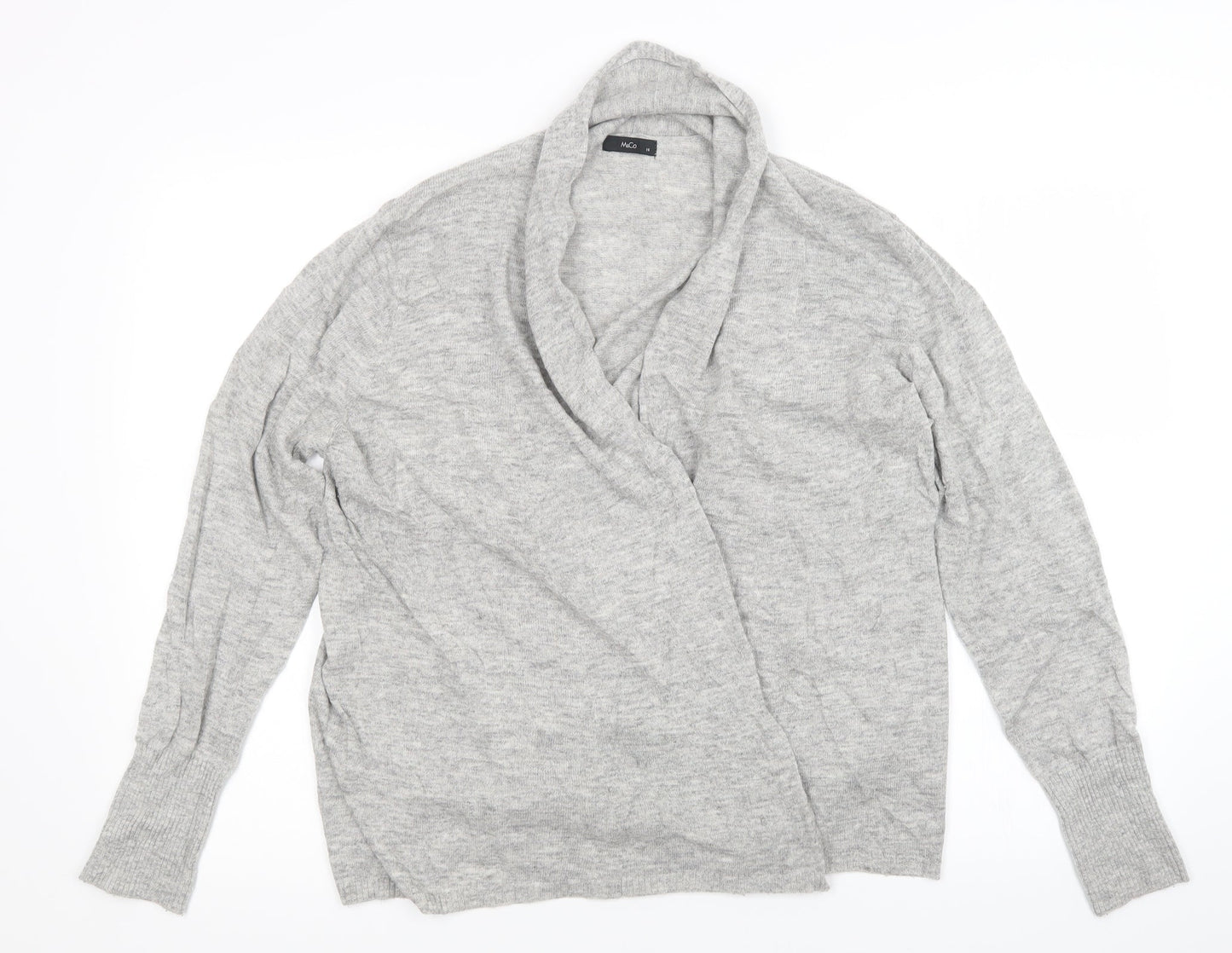 M&Co Womens Grey   Cardigan Jumper Size 14