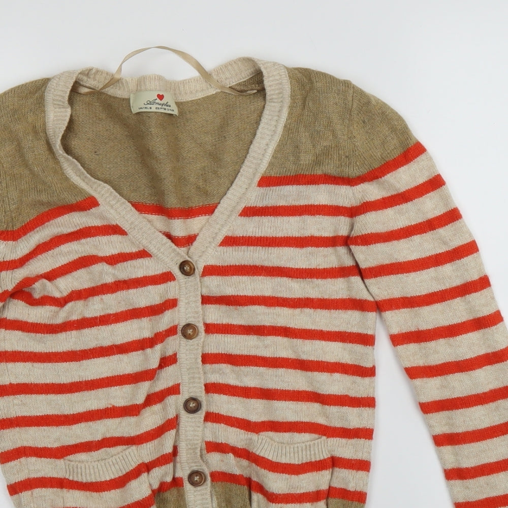 Atmosphere Womens Multicoloured Striped  Cardigan Jumper Size 6