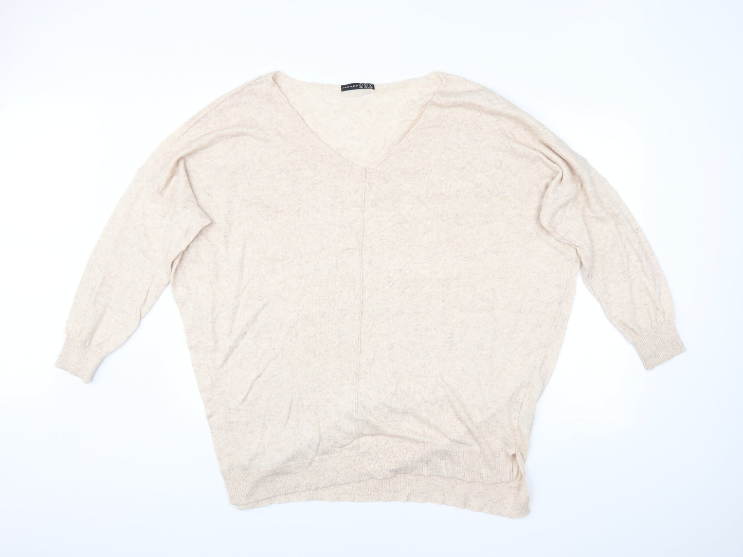 Atmosphere Womens Beige   Pullover Jumper Size L