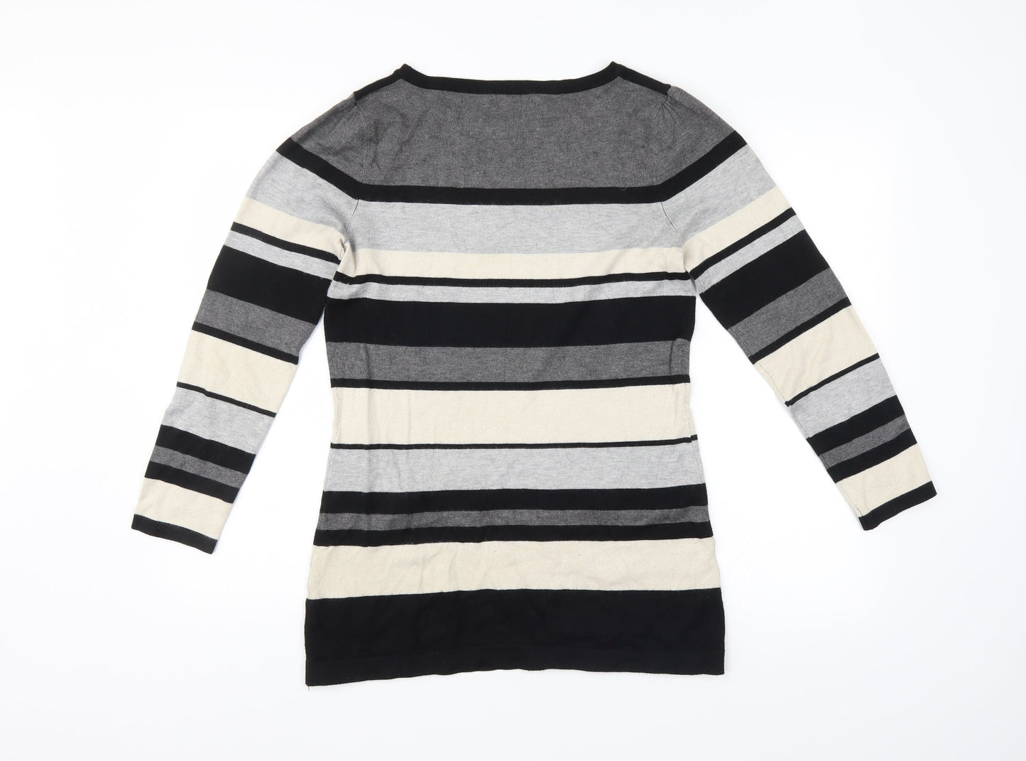 M&Co. Womens Multicoloured Striped  Pullover Jumper Size M