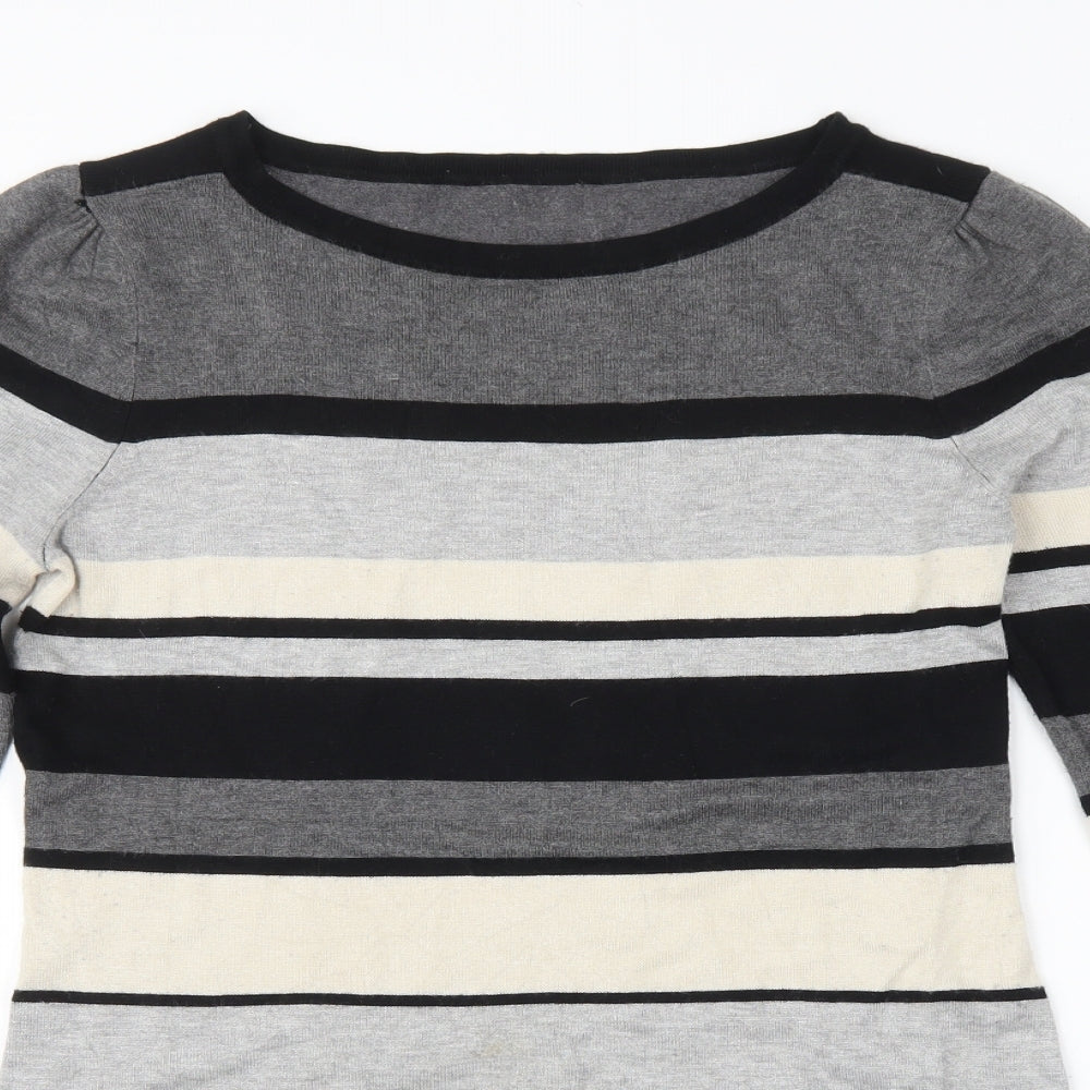 M&Co. Womens Multicoloured Striped  Pullover Jumper Size M