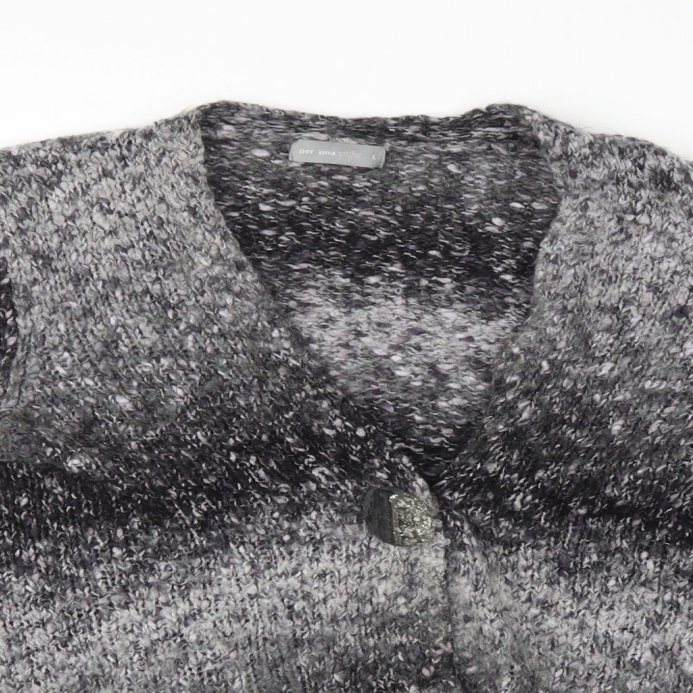 M&S Womens Grey   Cardigan Jumper Size L