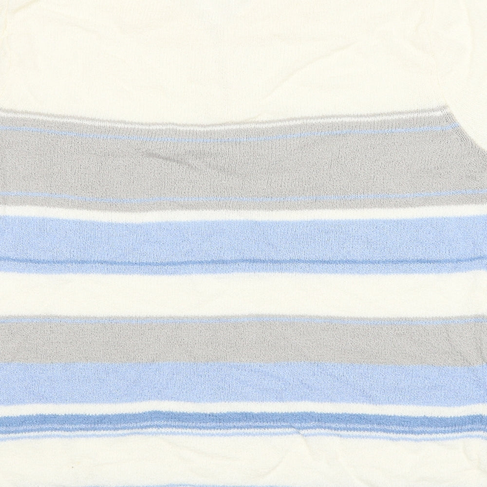 BM Mens Multicoloured Striped  Pullover Jumper Size S