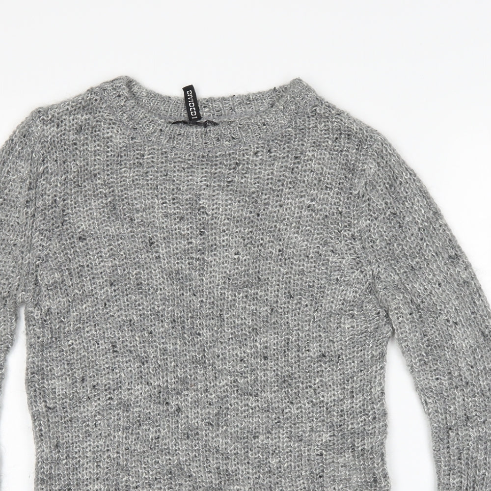 H&M Womens Grey   Pullover Jumper Size S