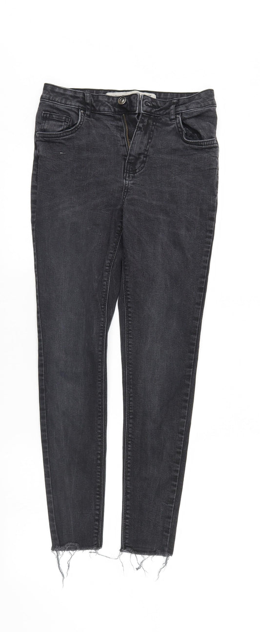 Denim & Co. Womens Black  Denim Tapered Jeans Size 6 L26 in