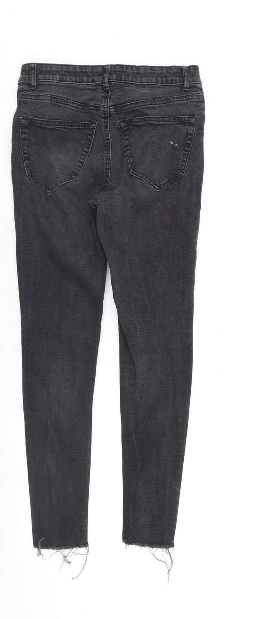 Denim & Co. Womens Black  Denim Tapered Jeans Size 6 L26 in
