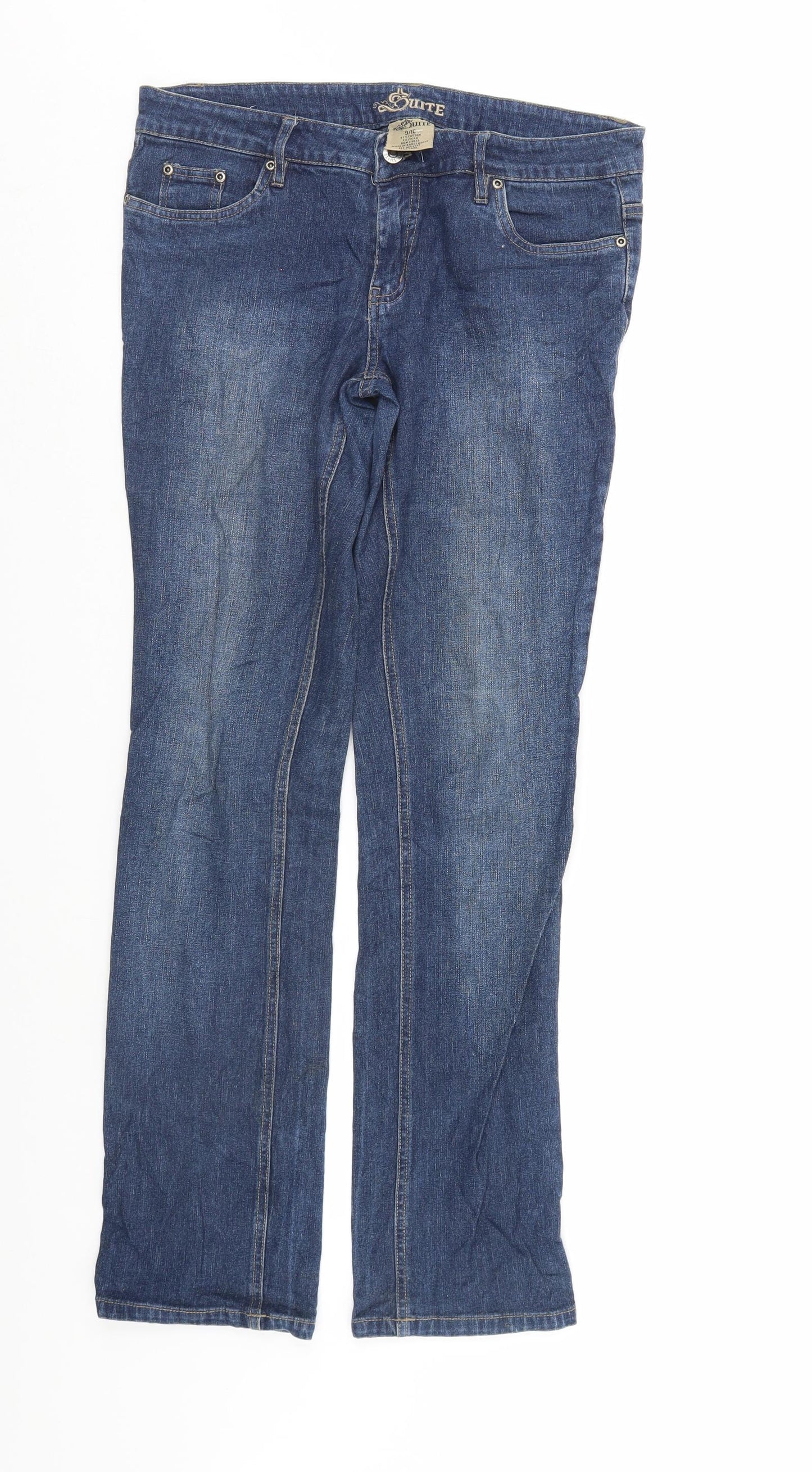 Suite Womens Blue  Denim Straight Jeans  L31 in