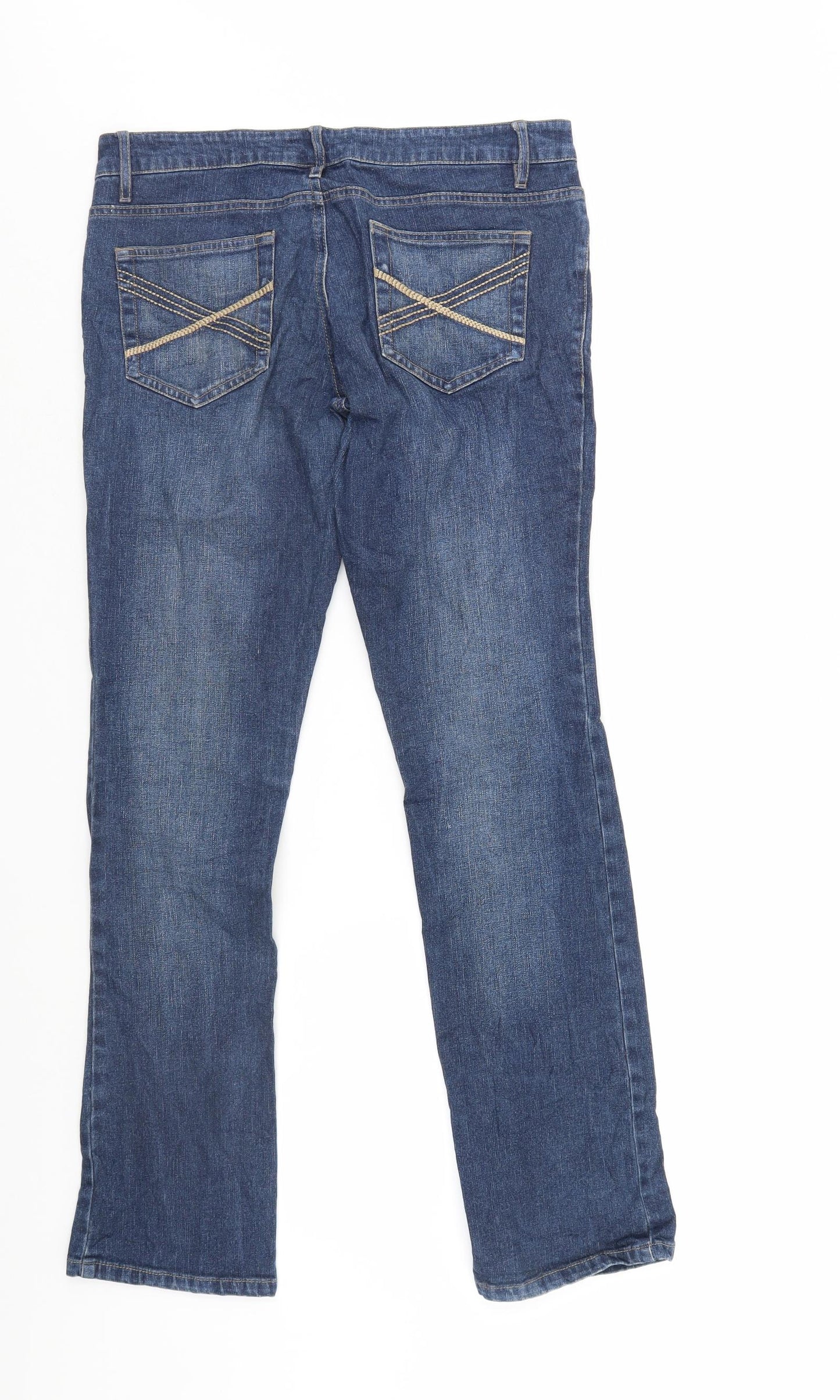Suite Womens Blue  Denim Straight Jeans  L31 in
