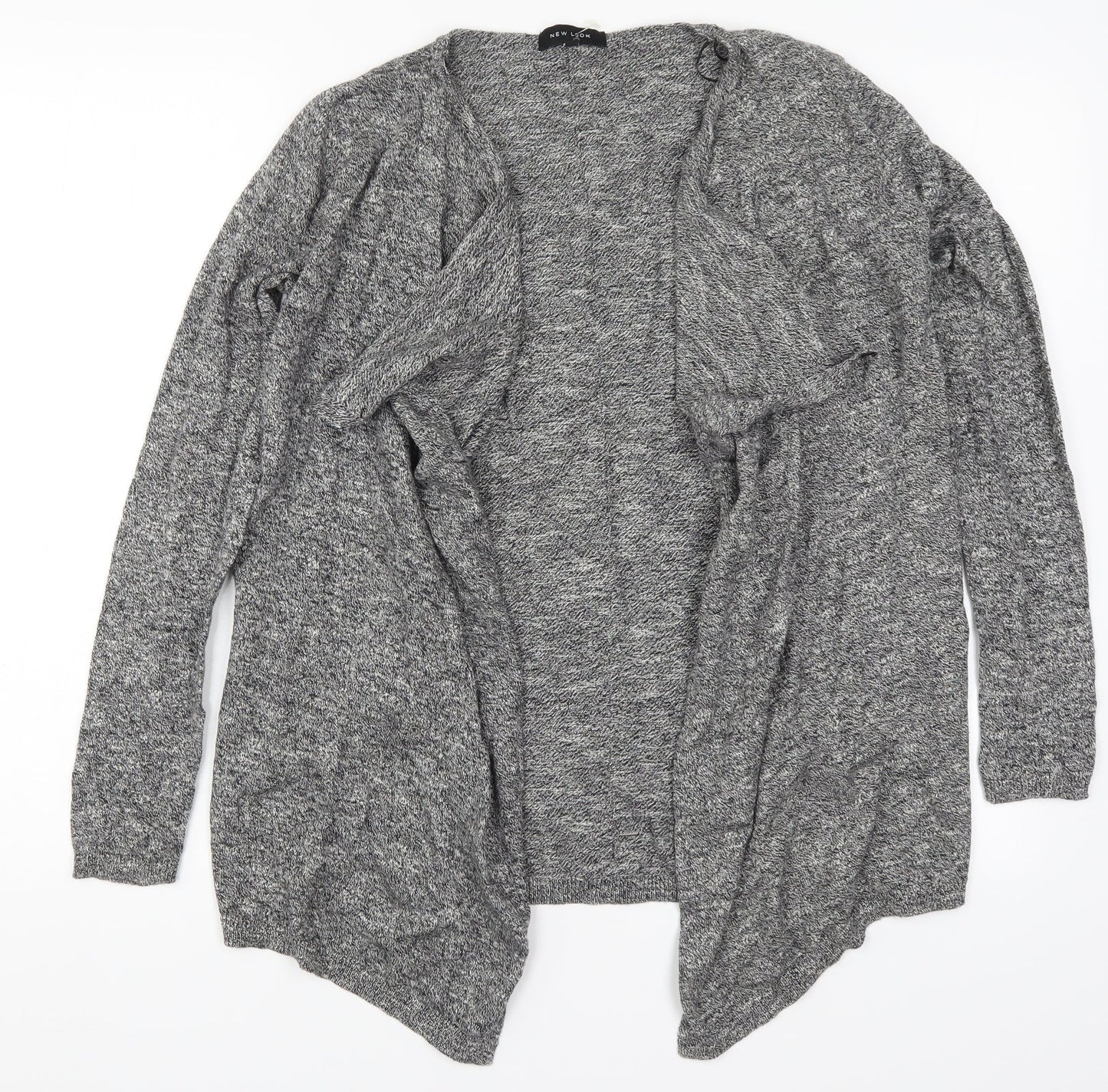 New Look Womens Grey  Knit Cardigan Jumper Size 6
