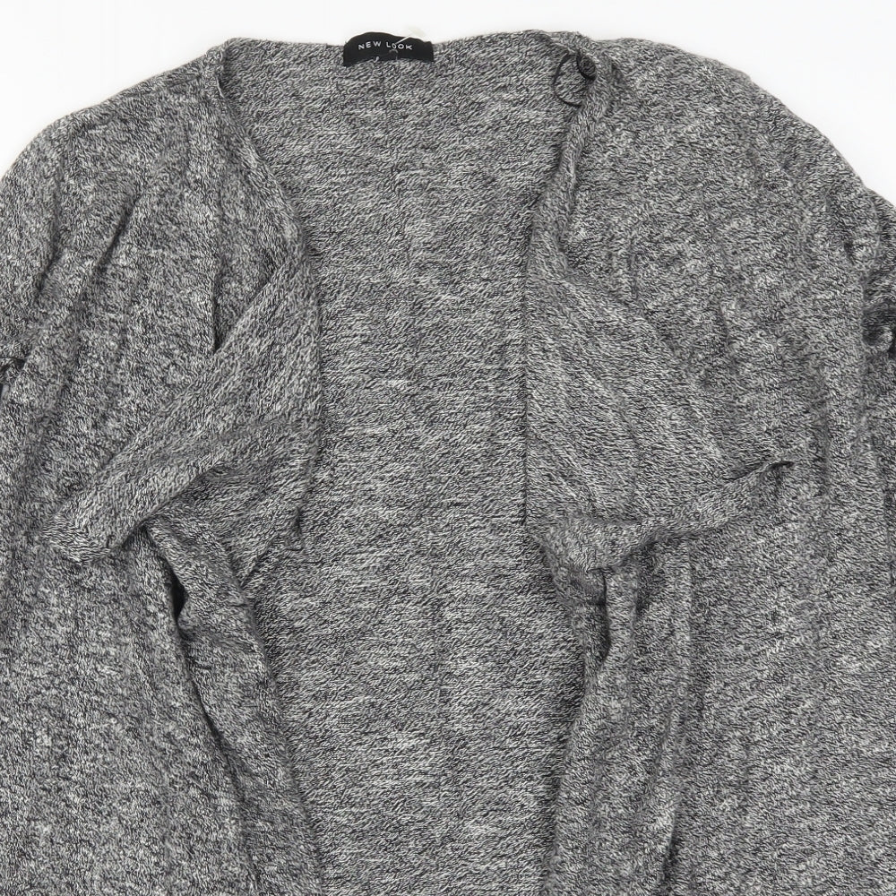 New Look Womens Grey  Knit Cardigan Jumper Size 6