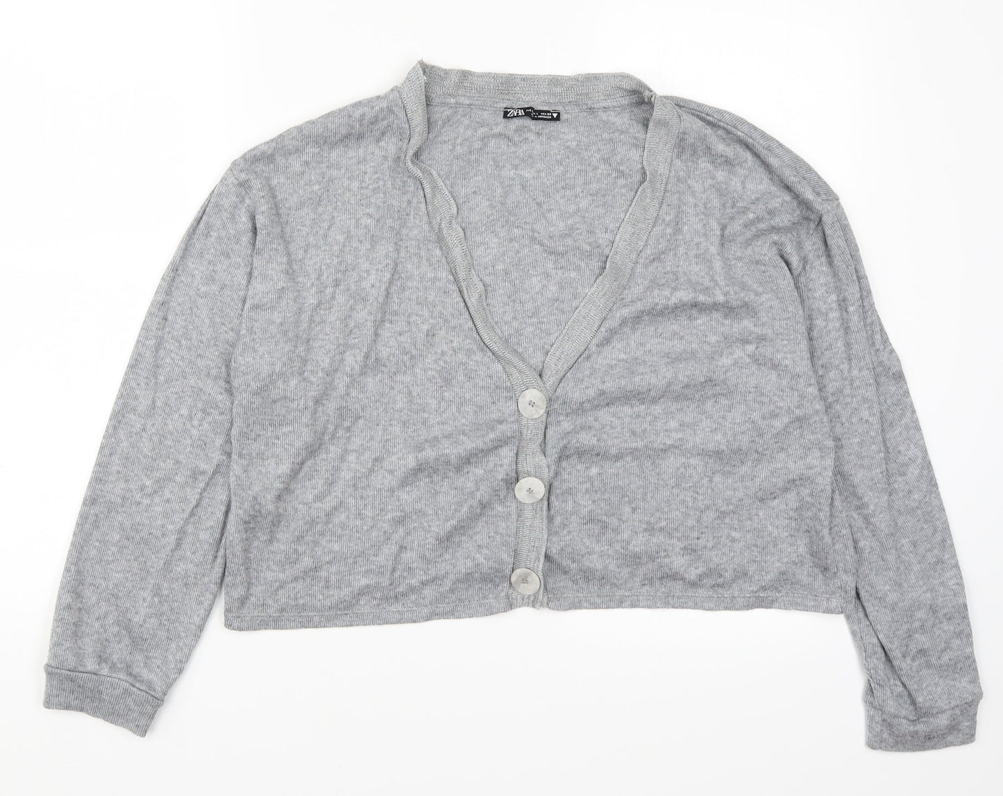 Zara Womens Grey  Knit Cape Jumper Size L
