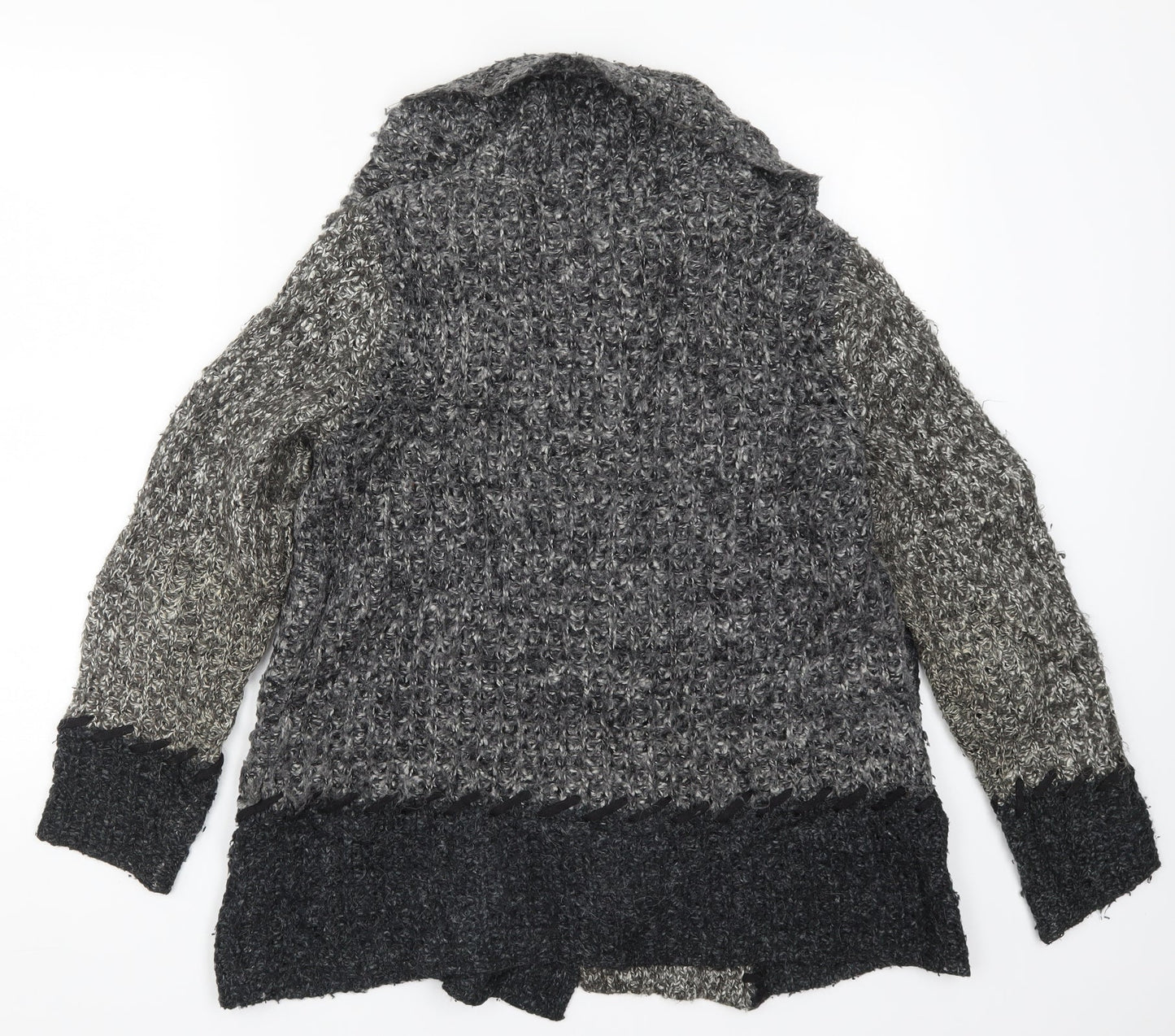 Marks and Spencer Womens Grey  Knit Cardigan Jumper Size 10  - Colourblock
