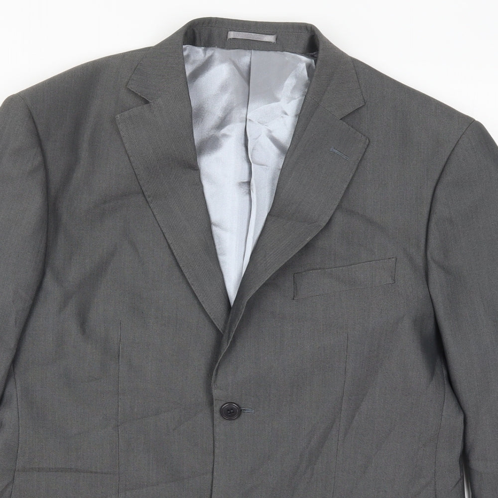 Kurt Muller Mens Grey   Jacket Suit Jacket Size 38