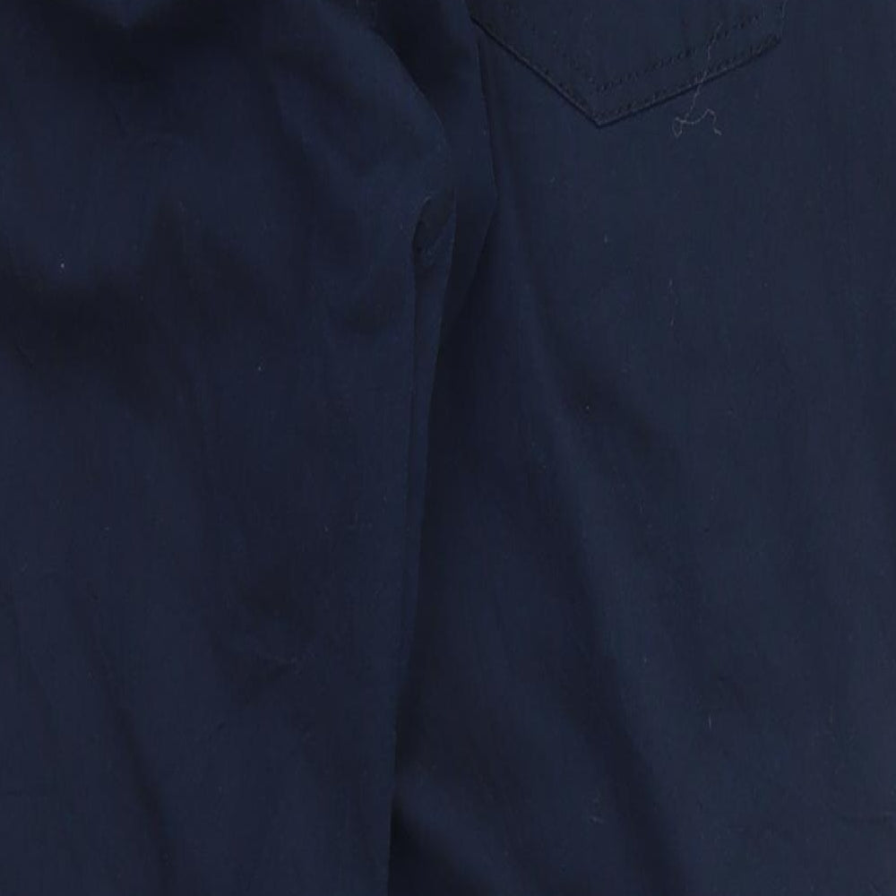 Preworn Womens Blue Striped  Trousers  Size 38 in L28 in