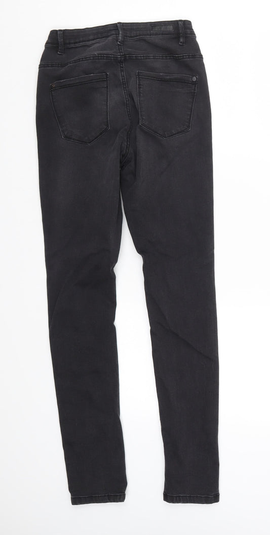Preworn Womens Grey  Denim Skinny Jeans Size 8 L28.5 in