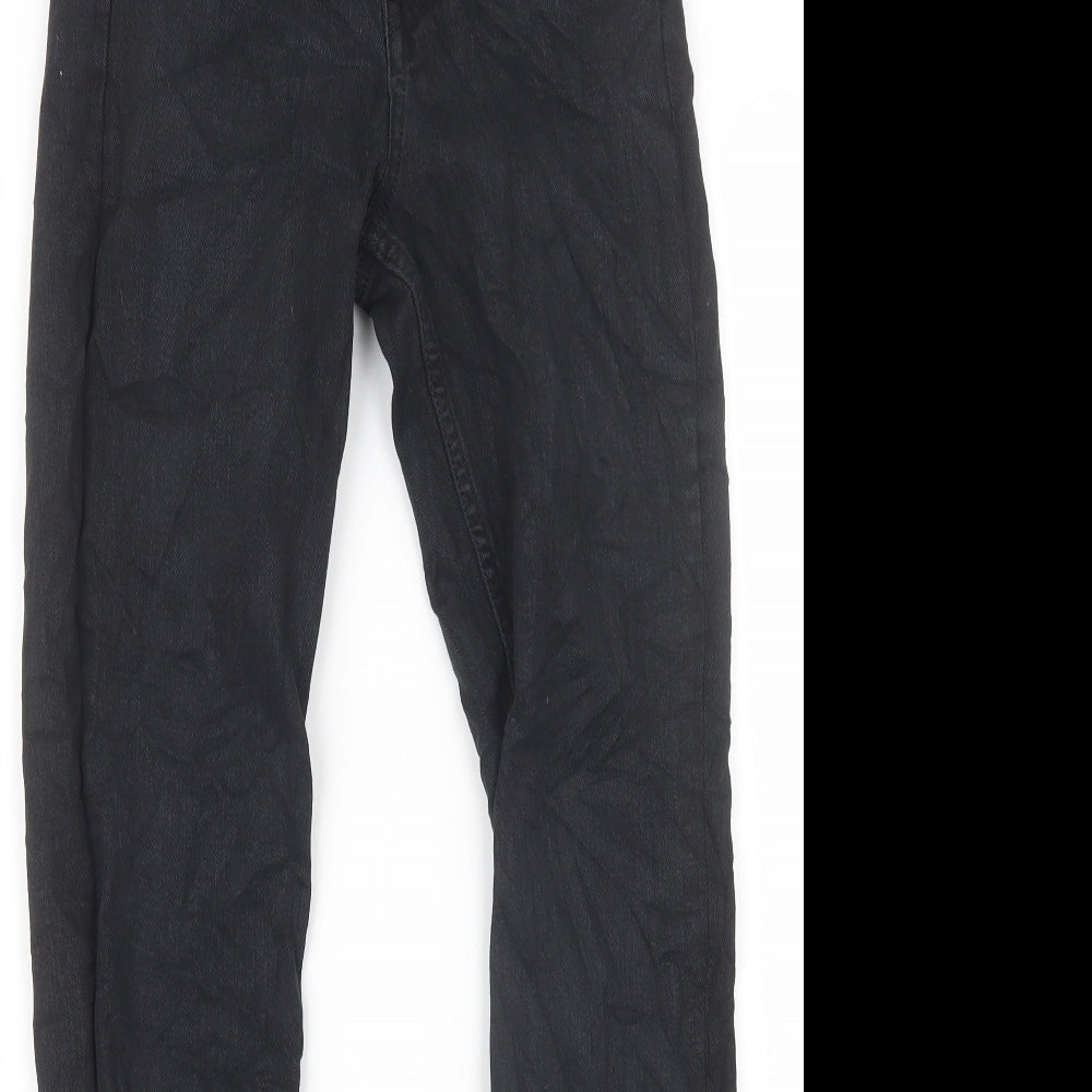 H&M Womens Black  Denim Straight Jeans Size 25 in L28 in