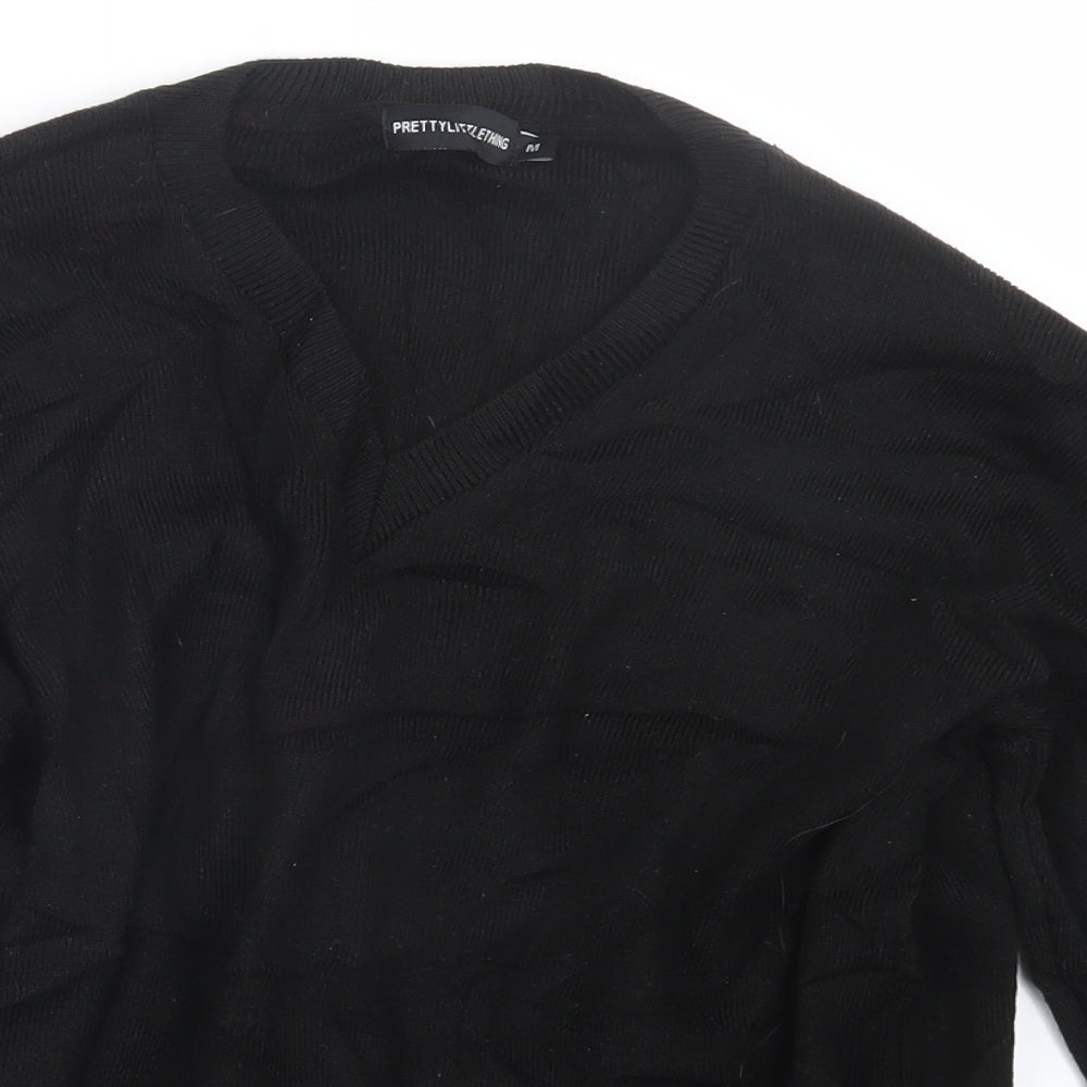 PRETTYLITTLETHING Womens Black  Knit Pullover Jumper Size M