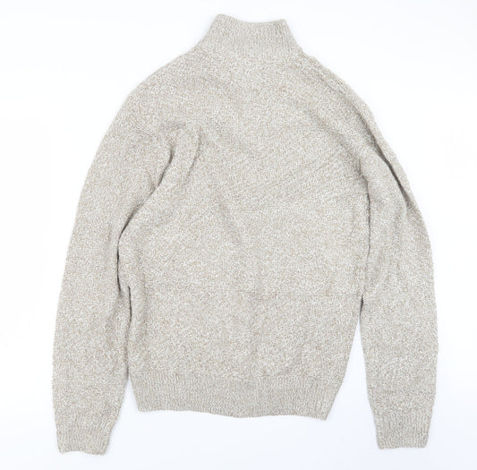 Easy Mens Beige  Knit Pullover Sweatshirt Size L