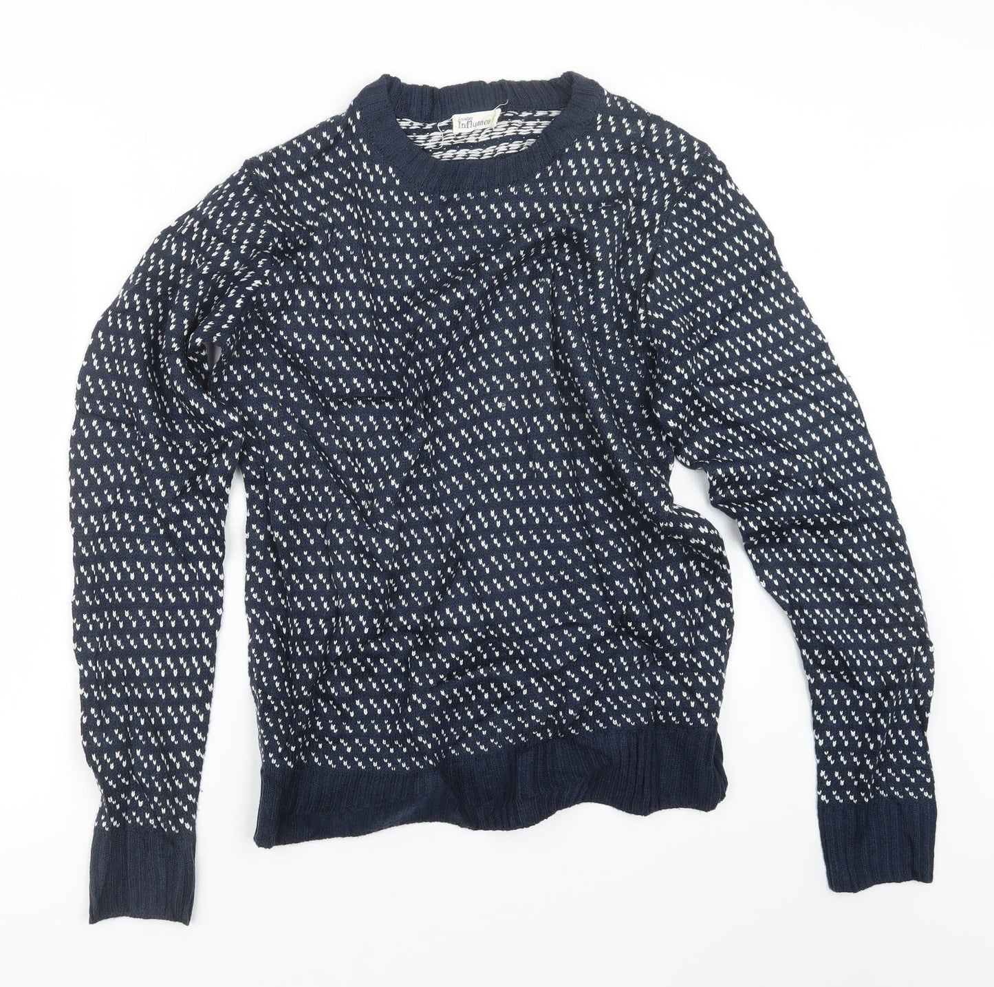 Another Influence Mens Blue  Knit Pullover Jumper Size M