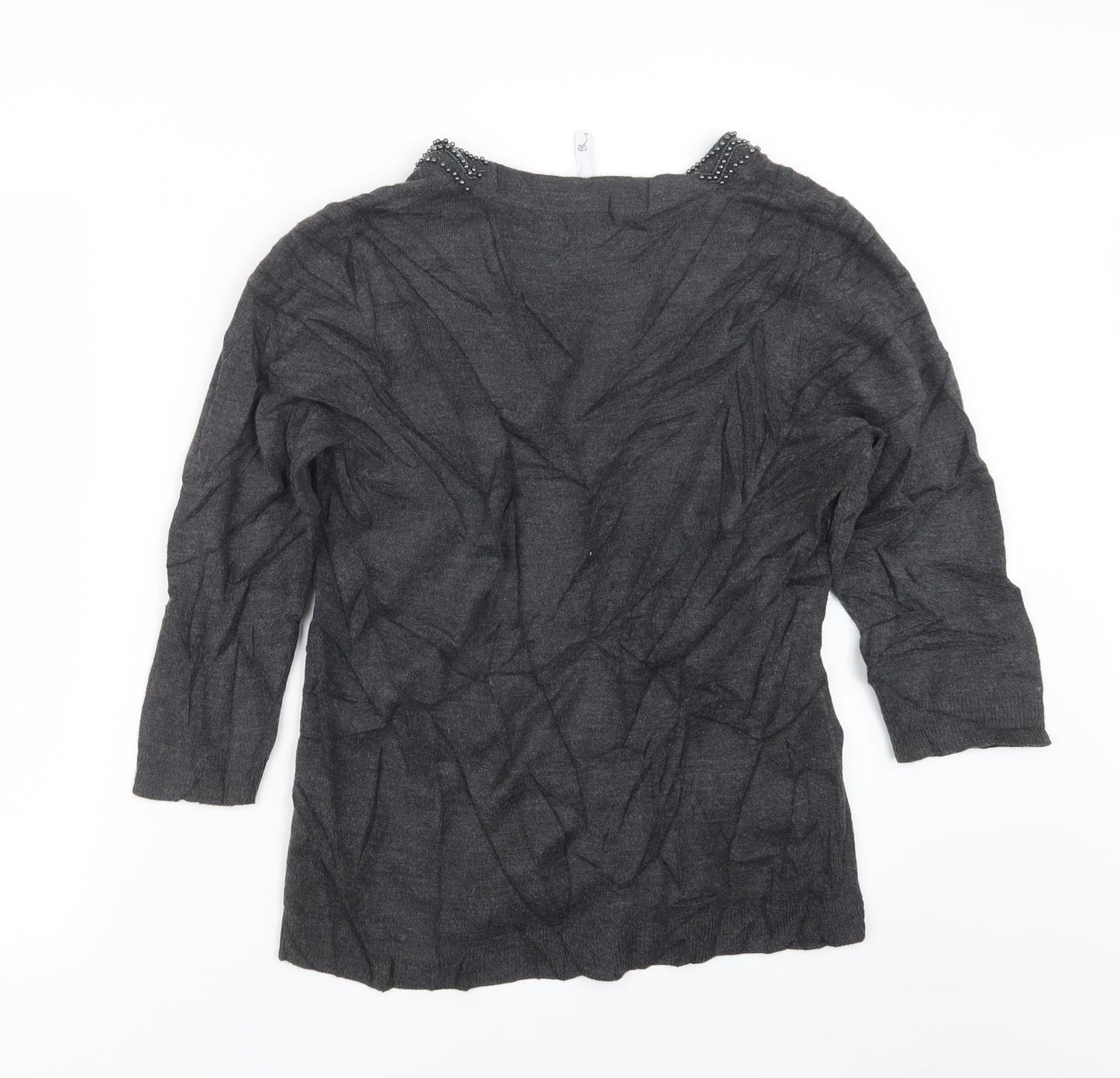 BHS Womens Grey  Knit Pullover Jumper Size 14