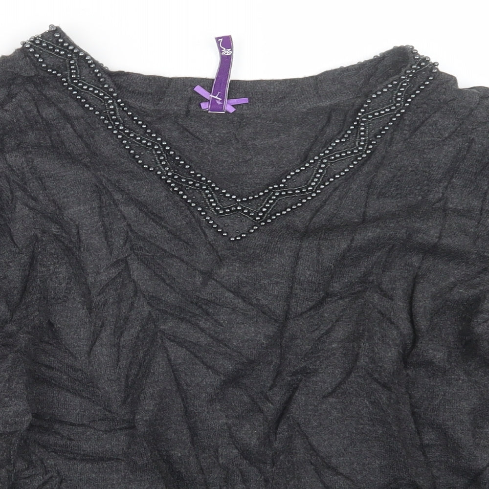 BHS Womens Grey  Knit Pullover Jumper Size 14