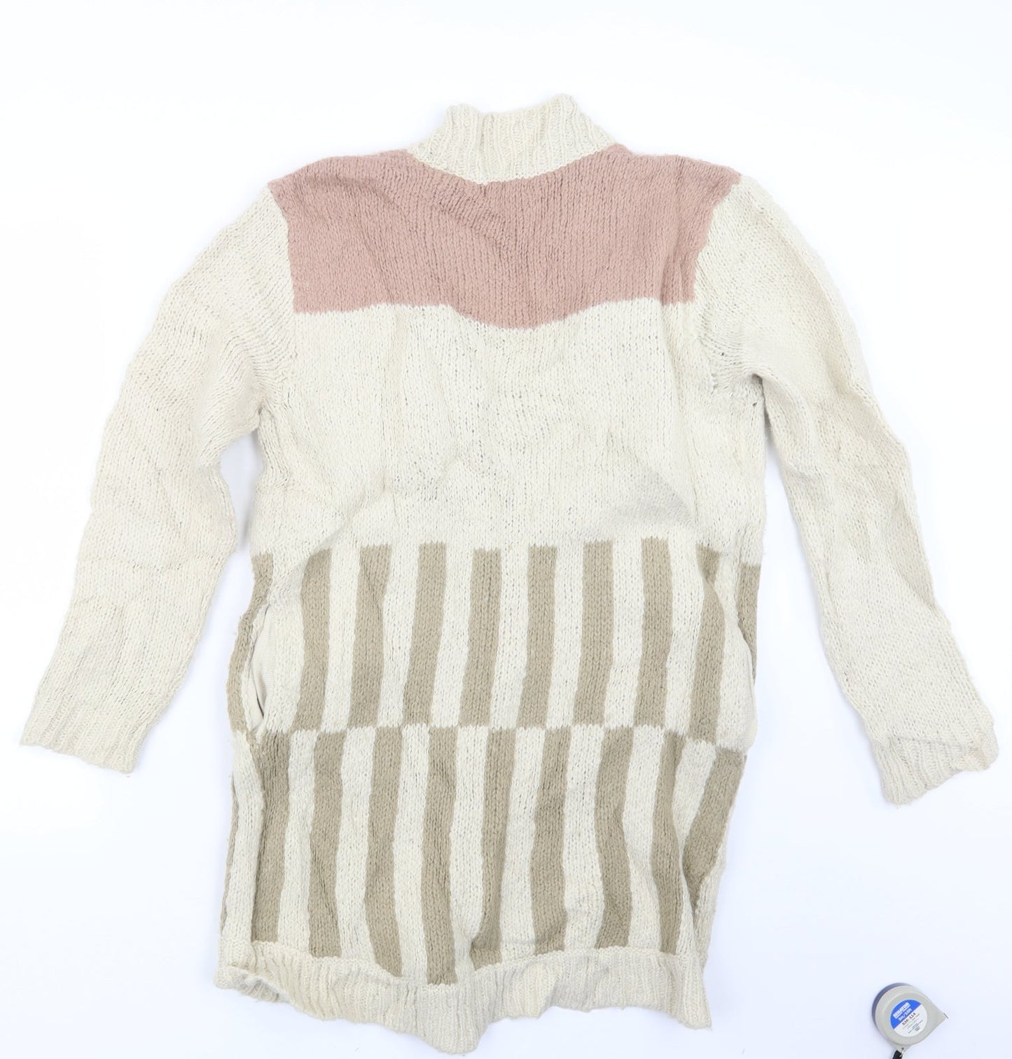 Silence + Noise Womens Beige  Knit Cardigan Jumper Size S