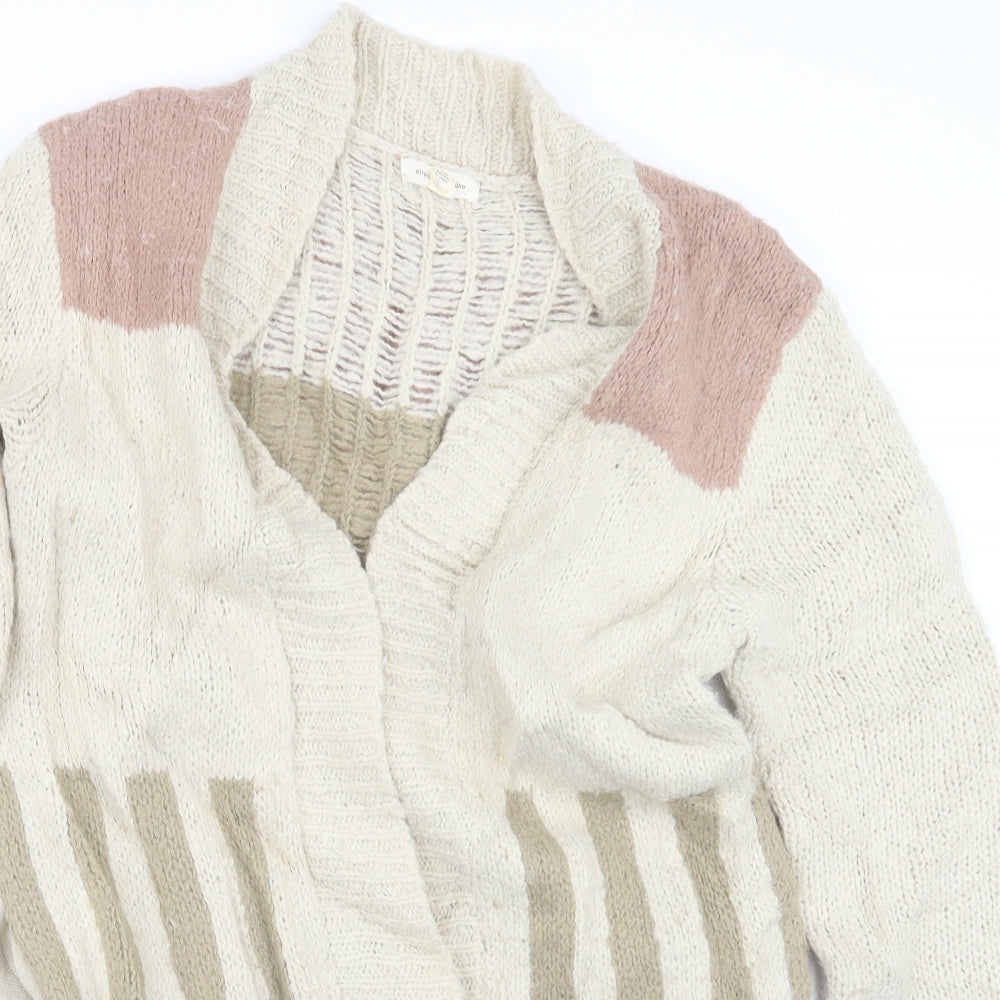 Silence + Noise Womens Beige  Knit Cardigan Jumper Size S