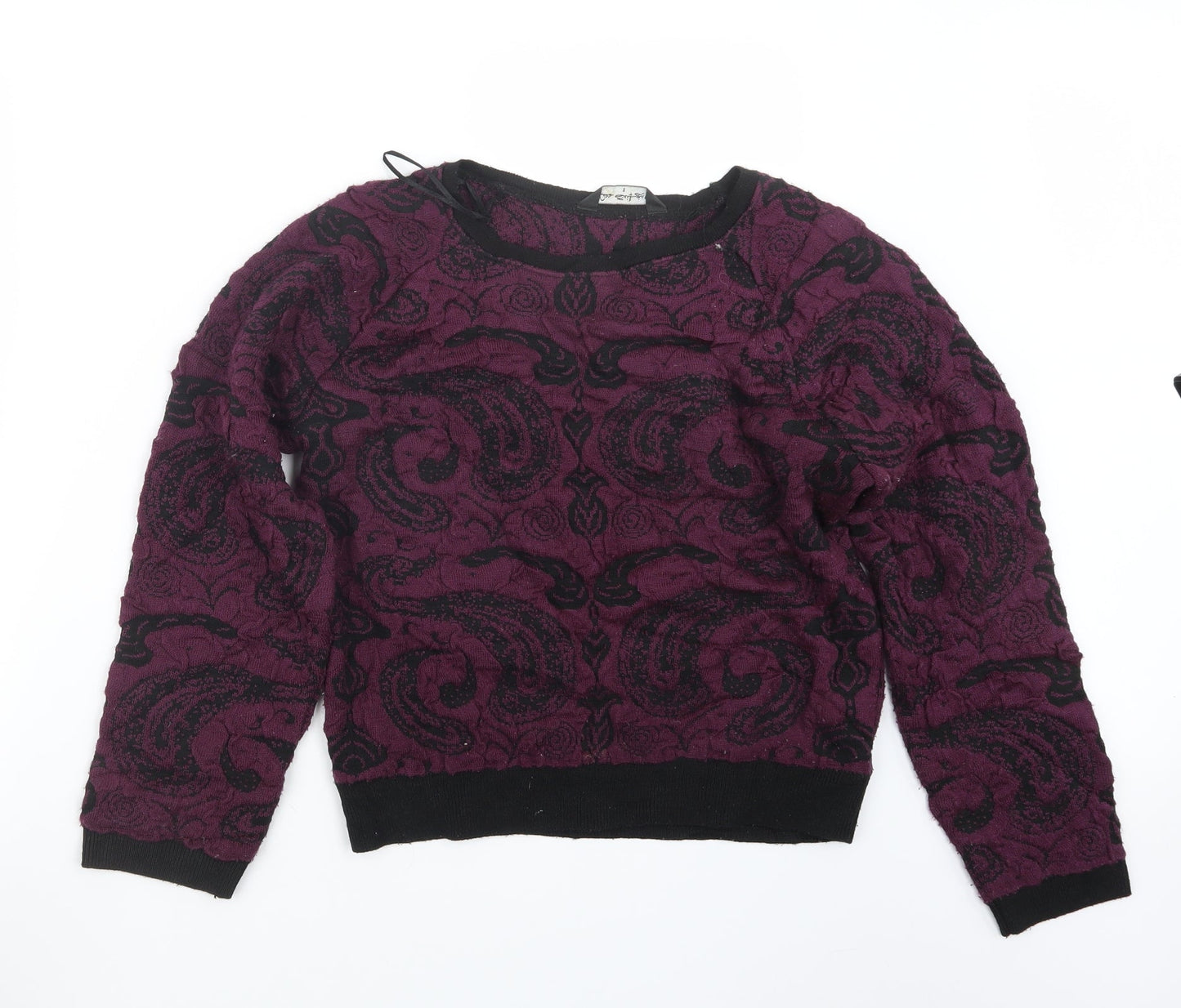 Miss Selfridge Womens Purple  Knit Pullover Jumper Size 8