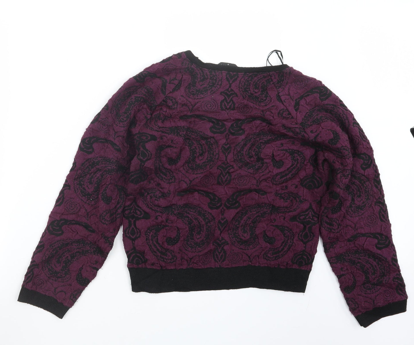 Miss Selfridge Womens Purple  Knit Pullover Jumper Size 8