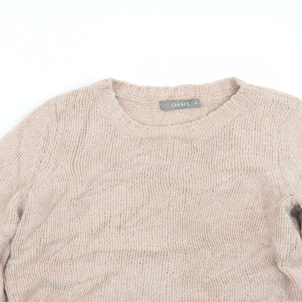 Oasis Womens Pink  Knit Pullover Jumper Size XS
