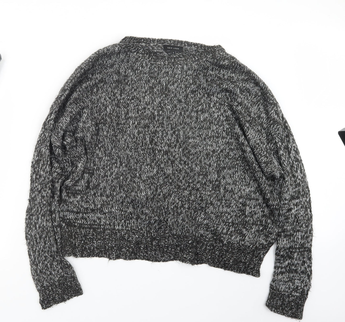 New Look Womens Black  Knit Pullover Jumper Size L