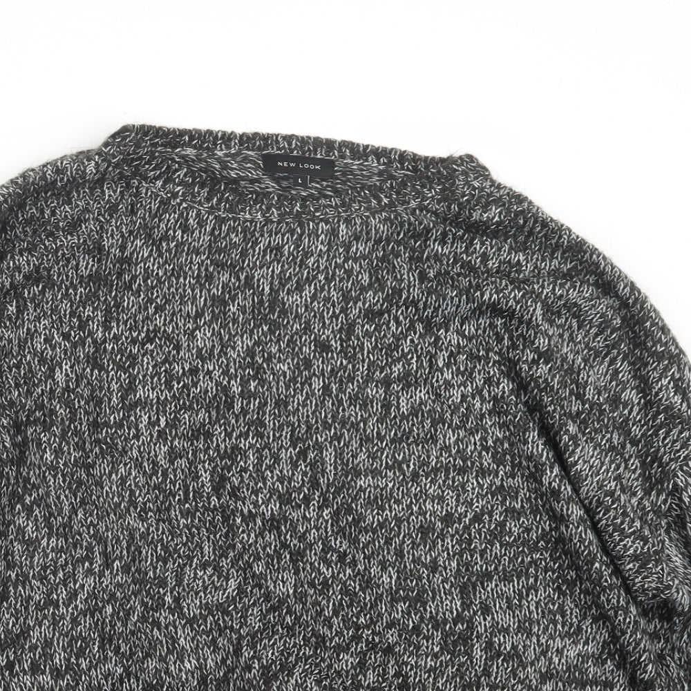 New Look Womens Black  Knit Pullover Jumper Size L