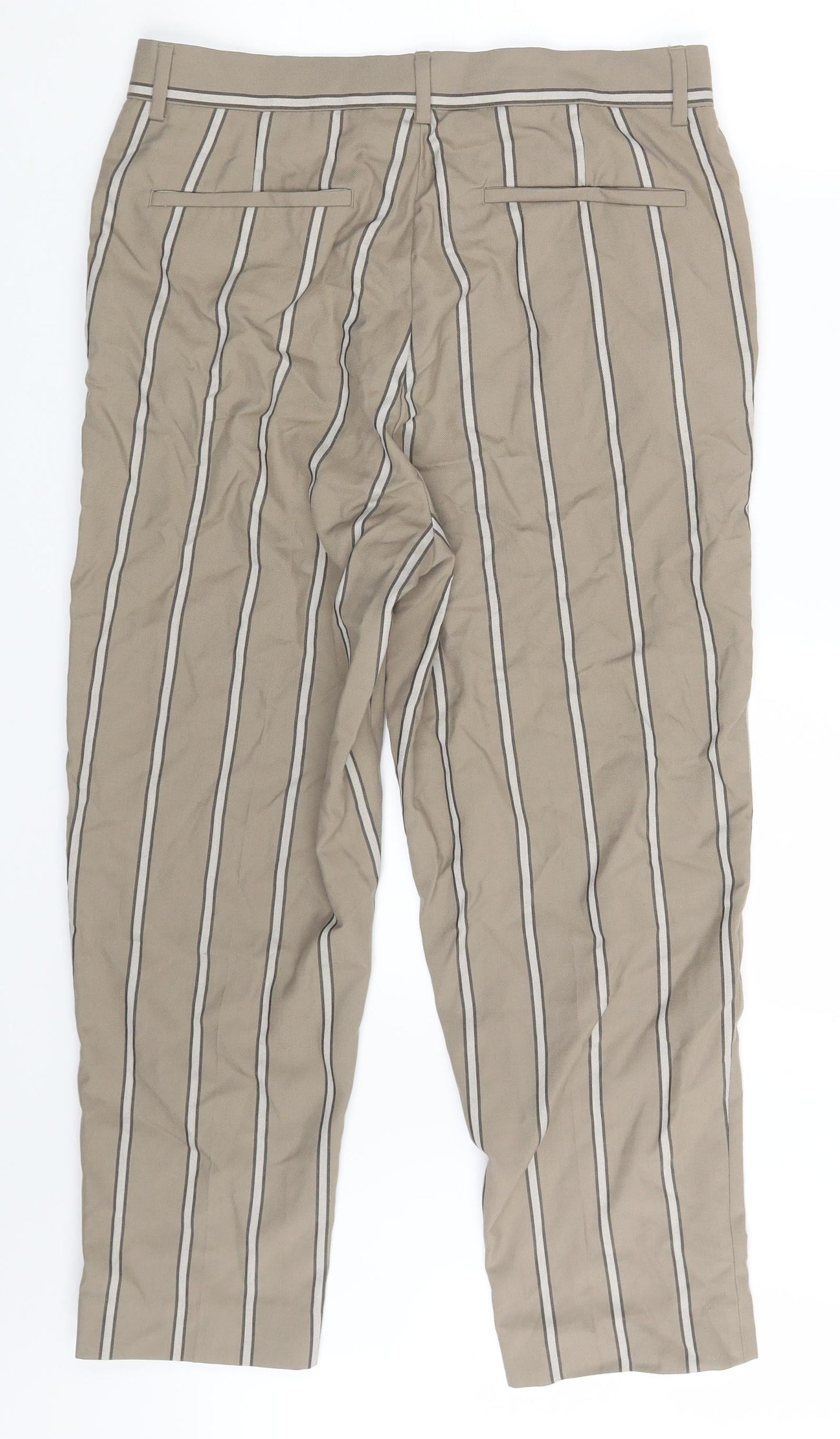 ASOS Womens Beige Striped  Chino Trousers Size 30 in L30 in