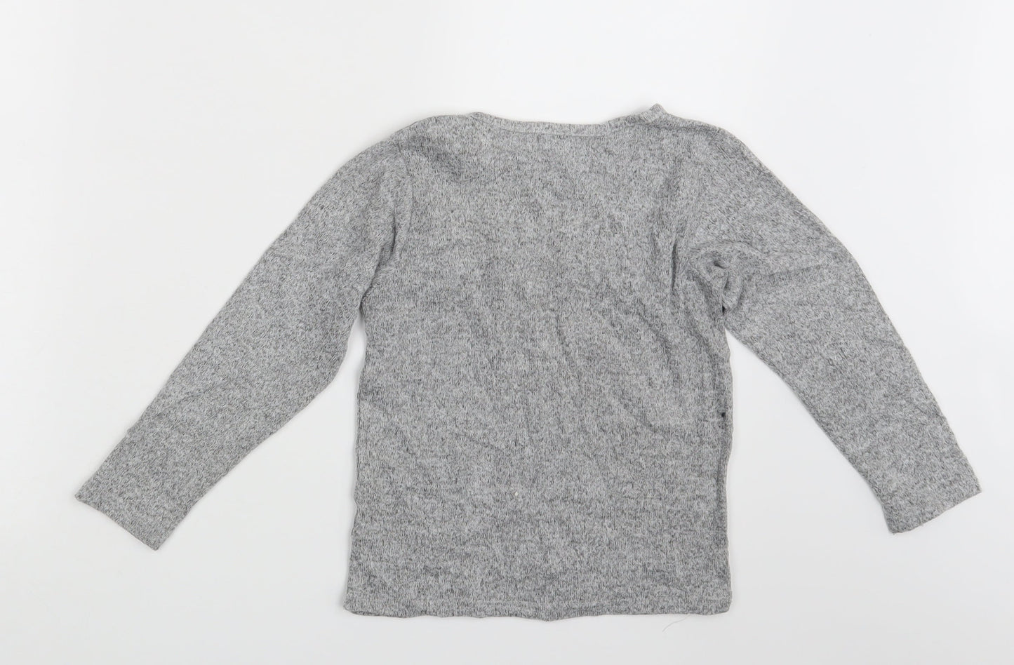 Primark Girls Grey   Pullover Jumper Size 6-7 Years  - Sparkle