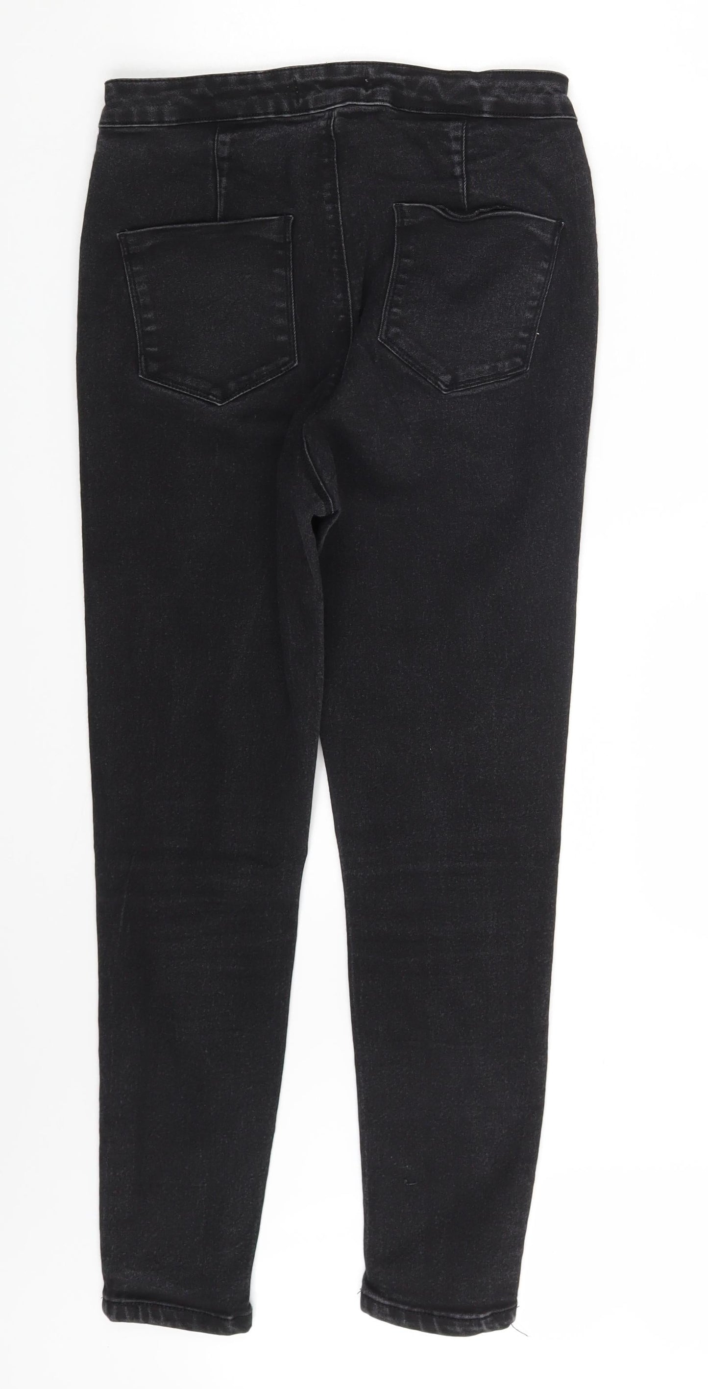 Dorothy Perkins Womens Black  Denim Jegging Leggings Size 10 L25 in