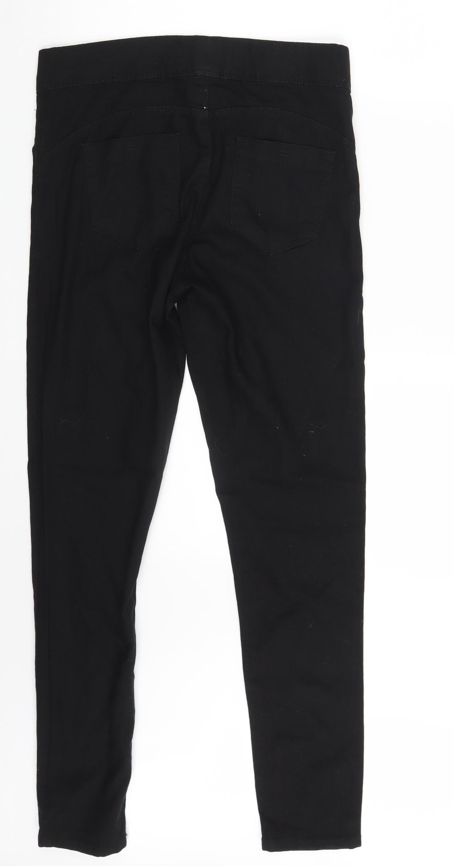 Denim & Co. Womens Black  Denim Jegging Leggings Size 10 L29 in