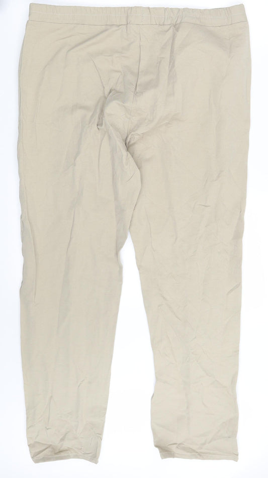 Preworn Womens Beige  Denim Jegging Leggings One Size L28 in