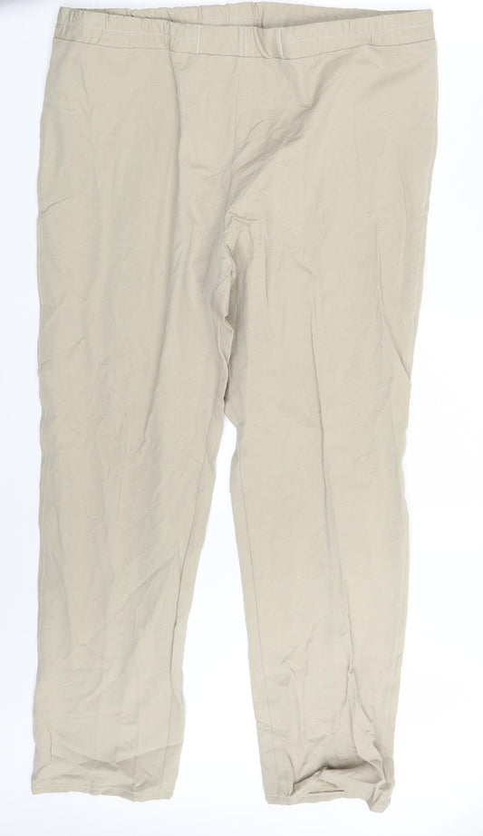 Preworn Womens Beige  Denim Jegging Leggings One Size L28 in