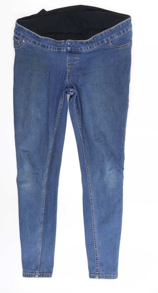 New Look Womens Blue  Denim Jegging Leggings Size 12 L28 in