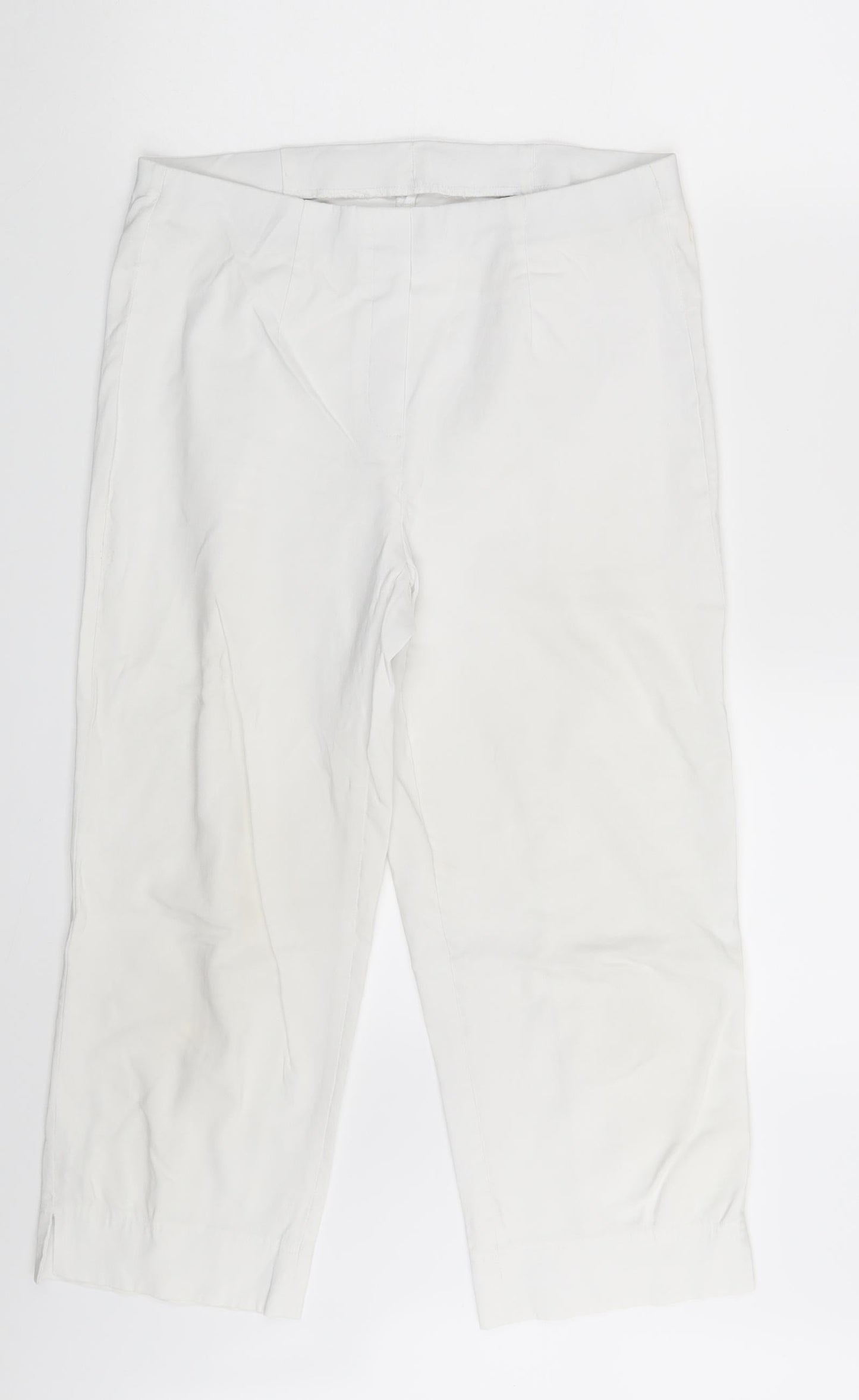 Preworn Womens White  Denim Chino Shorts Size 28 in