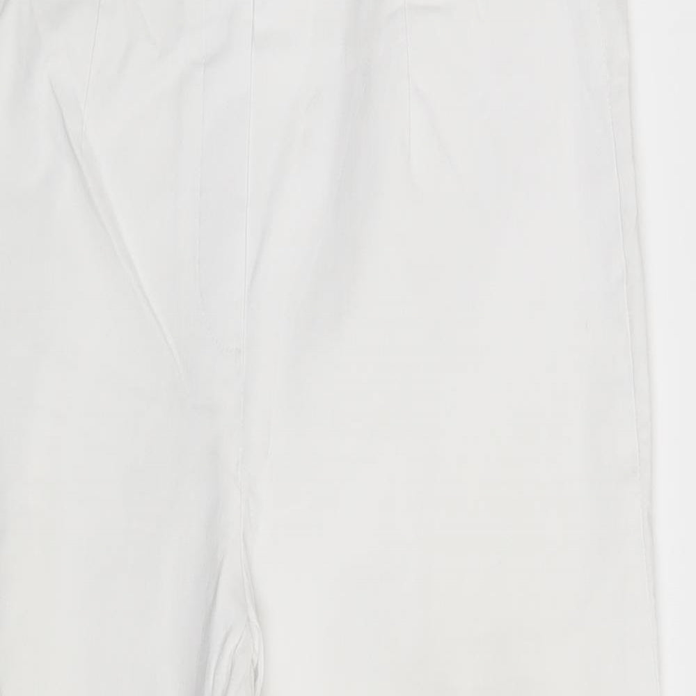 Preworn Womens White  Denim Chino Shorts Size 28 in