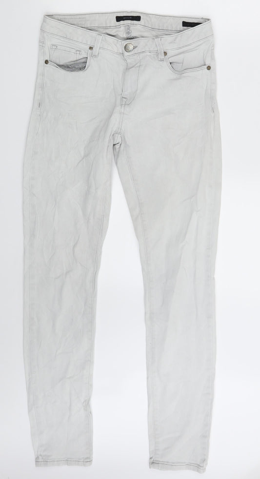 OPUS Womens White  Denim Skinny Jeans Size 10 L32 in