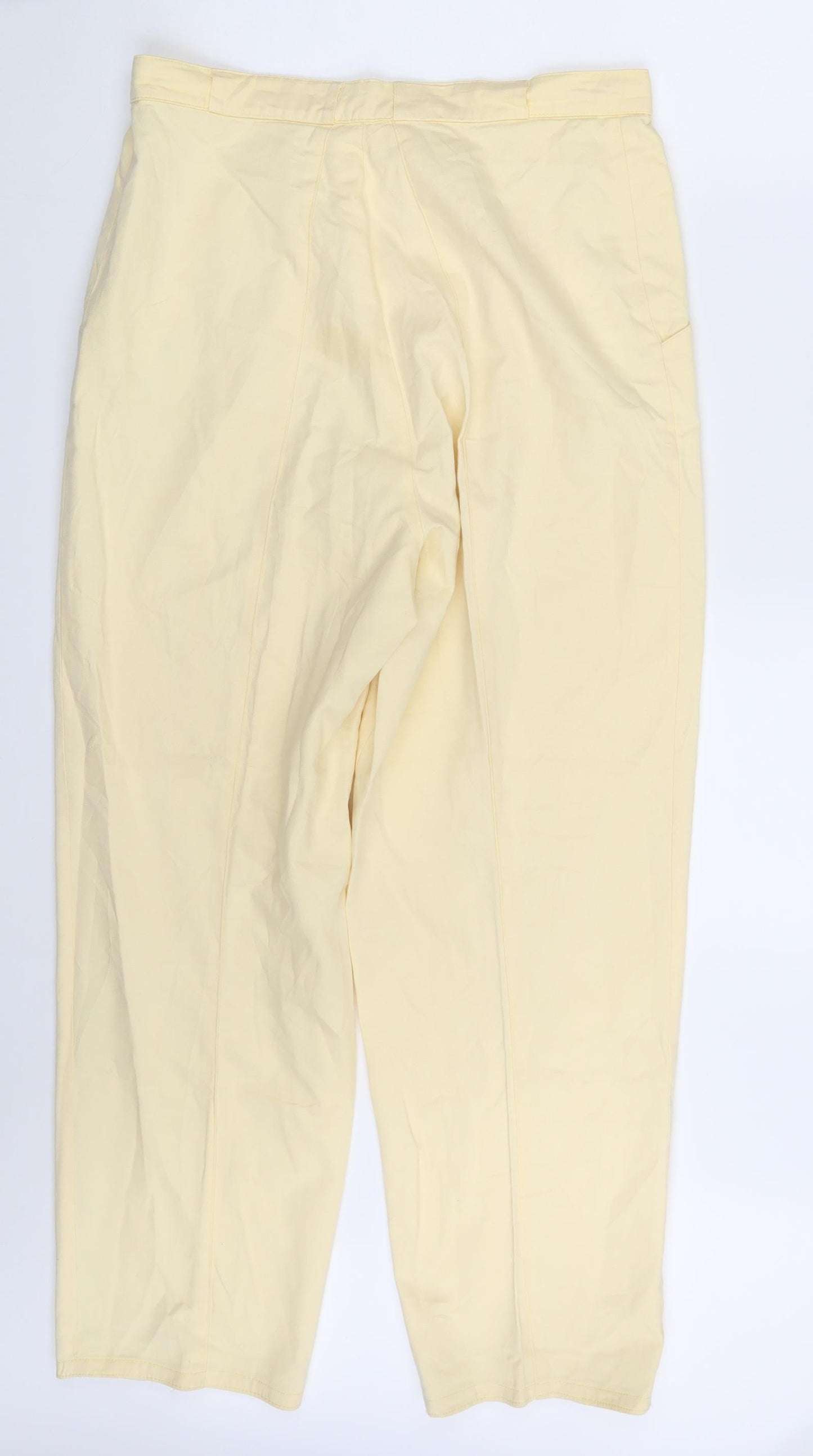 Preworn Womens Ivory   Dress Pants Trousers Size 14 L27 in