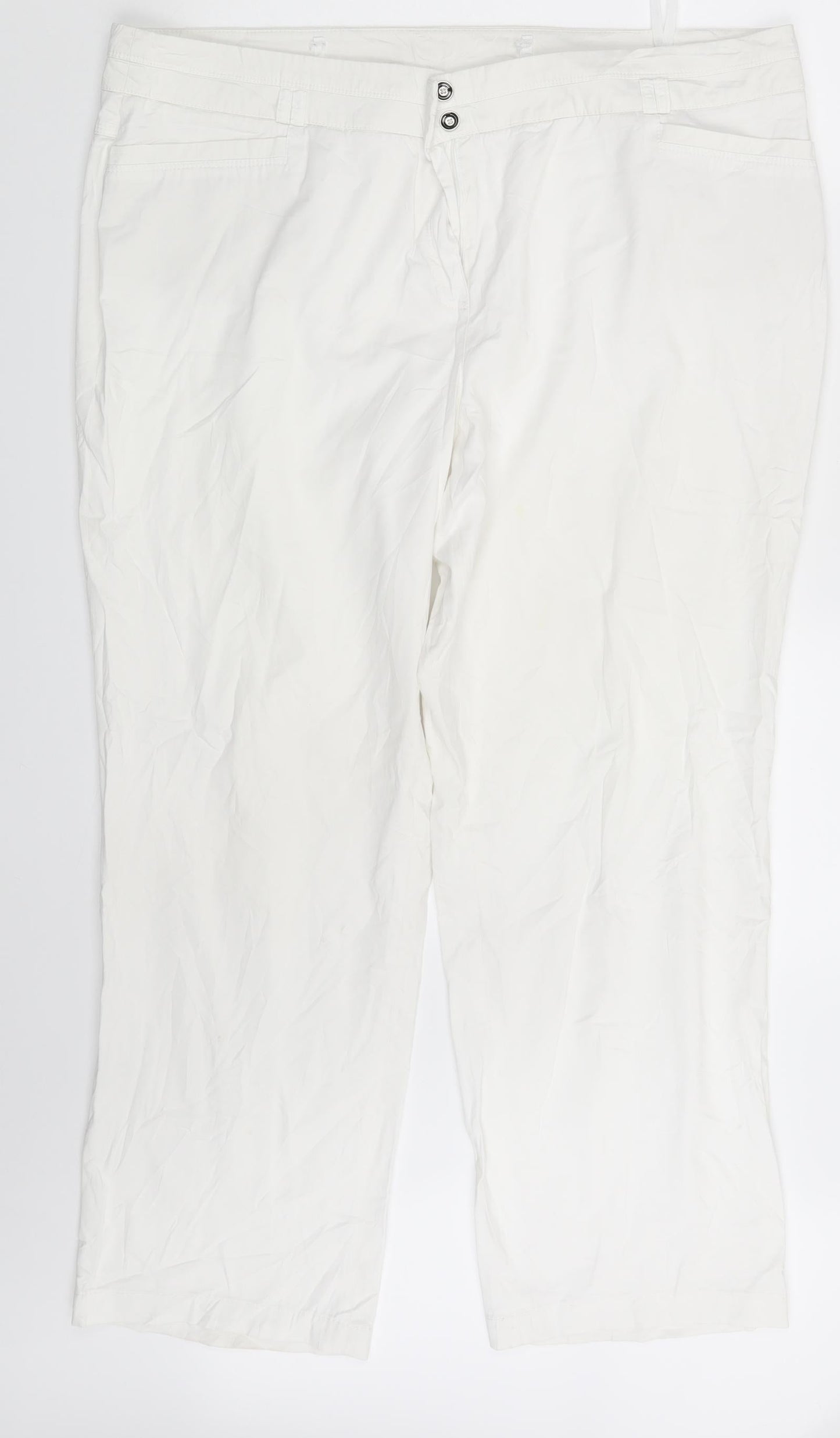 Gelco Womens White   Chino Trousers Size 40 in L28 in