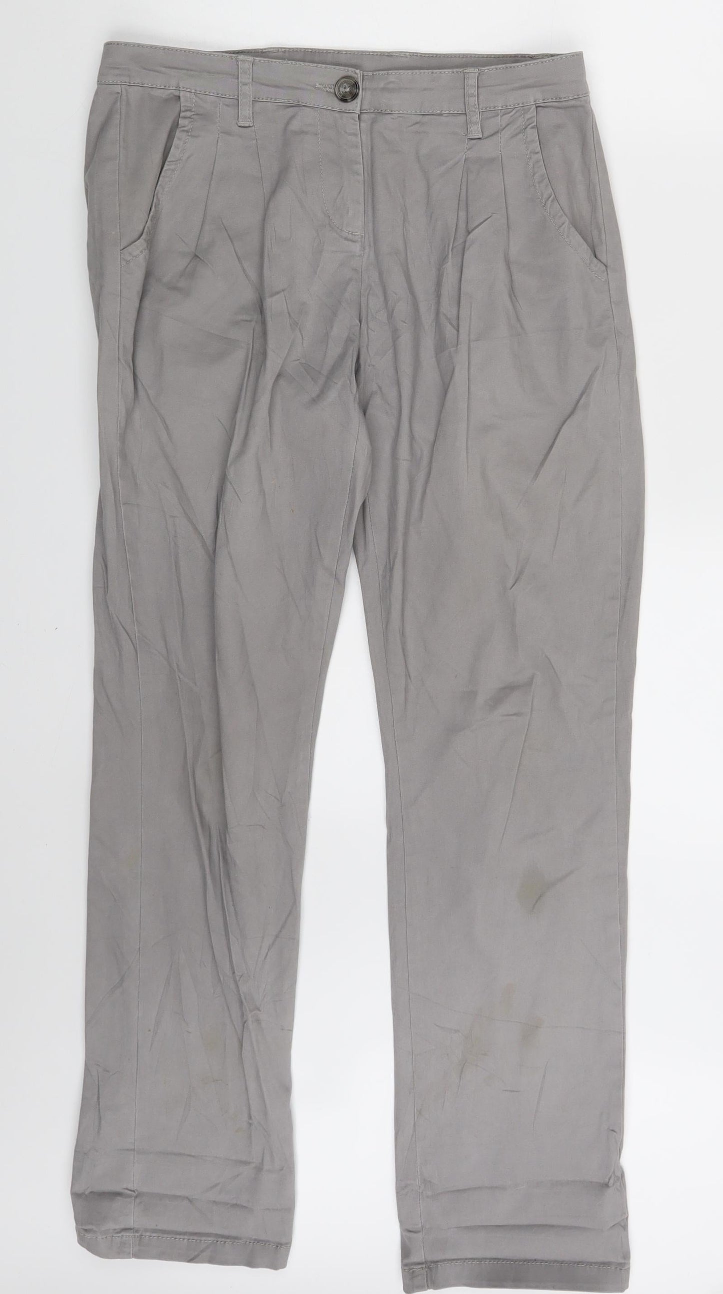Up Fashion Womens Grey   Chino Trousers Size 10 L32 in