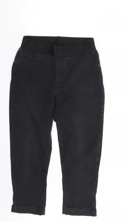 George Womens Black  Denim Jegging Leggings One Size L21 in